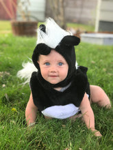 Load image into Gallery viewer, Skunk Baby and Toddler Halloween Costume Two Piece Set (6-12 Months, 12-24 Months, 2T, and 3+)